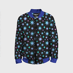 Детский бомбер Зимние цветные звезды