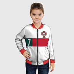 Бомбер детский Роналду ЧМ 2022 Португалия выездная, цвет: 3D-красный — фото 2