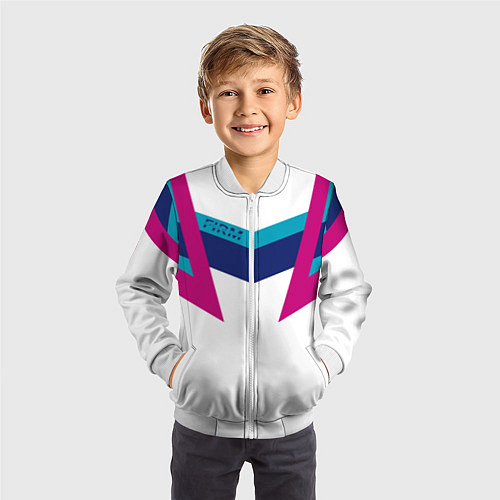 Детский бомбер FIRM белый спортик / 3D-Белый – фото 3