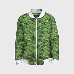 Бомбер детский Милитари перо двухцветное, цвет: 3D-белый