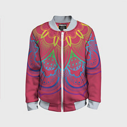 Бомбер детский Viva magenta mandala, цвет: 3D-серый