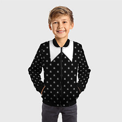 Бомбер детский Уэнздей Аддамс: униформа, цвет: 3D-черный — фото 2