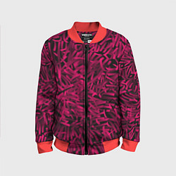 Бомбер детский Каллиграфический хаос, цвет: 3D-красный