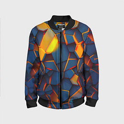 Бомбер детский Плитки со свечением, цвет: 3D-черный