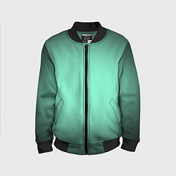 Бомбер детский Аквамариновый градиент, цвет: 3D-черный
