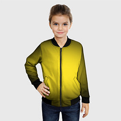 Бомбер детский Желтый градиент, цвет: 3D-черный — фото 2