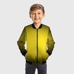 Бомбер детский Желтый градиент, цвет: 3D-черный — фото 2