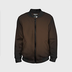 Бомбер детский Фон оттенка шоколад и черная виньетка, цвет: 3D-черный