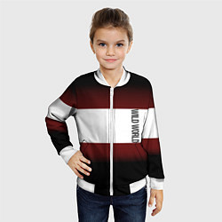 Бомбер детский Надпись Russia с Гербом, цвет: 3D-белый — фото 2