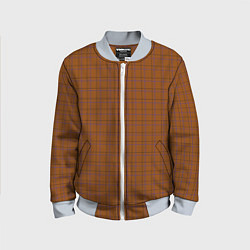 Бомбер детский Темные клетки, цвет: 3D-серый