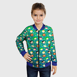 Бомбер детский Южный Парк - паттерн персонажи, цвет: 3D-синий — фото 2