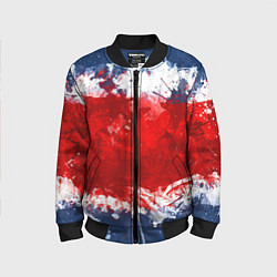 Бомбер детский Grunge strips colors, цвет: 3D-черный