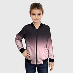 Бомбер детский Градиент: от черного к розовому, цвет: 3D-черный — фото 2
