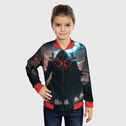 Бомбер детский Путь воина нейросеть, цвет: 3D-красный — фото 2