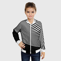 Бомбер детский Trendy raster pattern, цвет: 3D-белый — фото 2