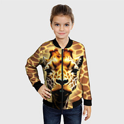 Бомбер детский Жирафа, цвет: 3D-черный — фото 2