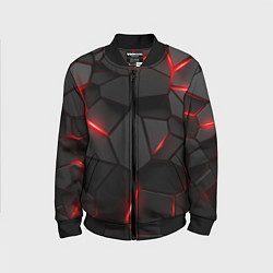 Бомбер детский Плиты с красной подсветкой, цвет: 3D-черный