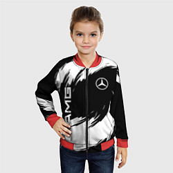 Бомбер детский Mercedes benz - white color, цвет: 3D-красный — фото 2