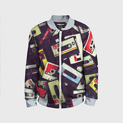 Бомбер детский Кассета 90-е, цвет: 3D-серый