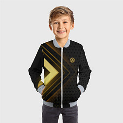 Бомбер детский Volkswagen sign, цвет: 3D-серый — фото 2