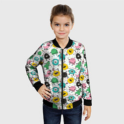 Бомбер детский Весёлые монстры, цвет: 3D-черный — фото 2