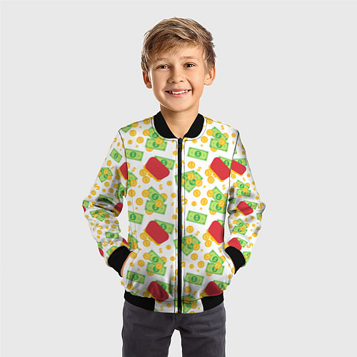 Детский бомбер Cash / 3D-Черный – фото 3