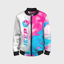 Детский бомбер Jeep neon gradient style: по-вертикали