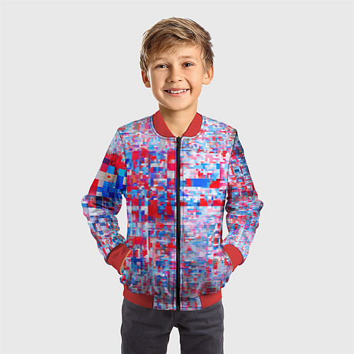 Детский бомбер Пестрые краски / 3D-Красный – фото 3
