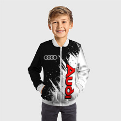 Бомбер детский Ауди - белые потертости, цвет: 3D-белый — фото 2