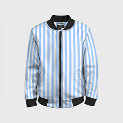 Бомбер детский Полосатый морской, цвет: 3D-черный