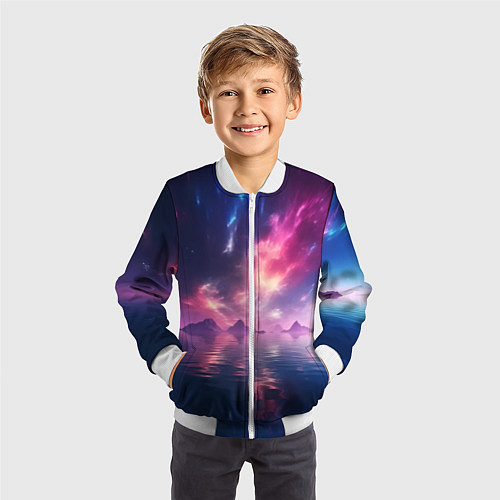 Детский бомбер Space and islands / 3D-Белый – фото 3