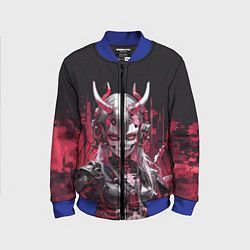 Бомбер детский Безумная демонесса, цвет: 3D-синий