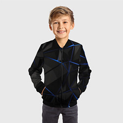 Бомбер детский Black blue style, цвет: 3D-черный — фото 2