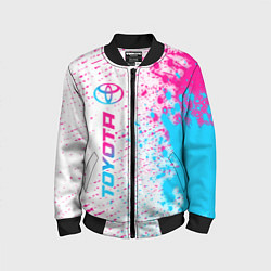 Детский бомбер Toyota neon gradient style: по-вертикали