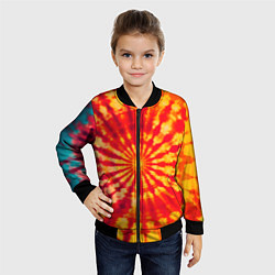 Бомбер детский Тай дай солнце, цвет: 3D-черный — фото 2