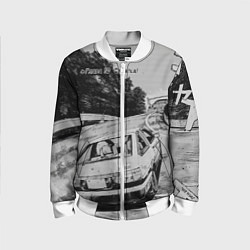 Бомбер детский Тойота ae 86 - Инициал ди, цвет: 3D-белый