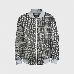 Бомбер детский Кожа крокодила - текстура, цвет: 3D-серый