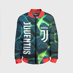 Детский бомбер Juventus green neon