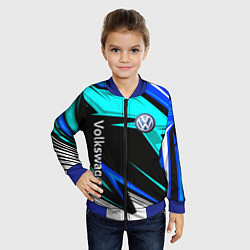 Бомбер детский Фольцваген - sport uniform, цвет: 3D-синий — фото 2