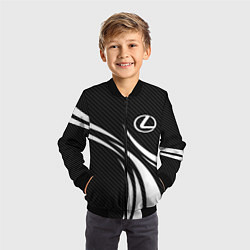 Бомбер детский Lexus - carbon line, цвет: 3D-черный — фото 2