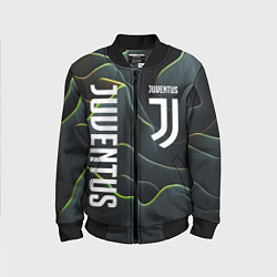 Бомбер детский Juventus dark green logo, цвет: 3D-черный