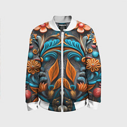 Бомбер детский Mirrow floral pattern - art - vogue, цвет: 3D-белый