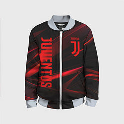 Детский бомбер Juventus black red logo