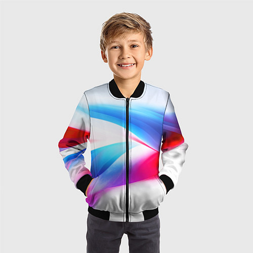 Детский бомбер Футболка Россия / 3D-Черный – фото 3