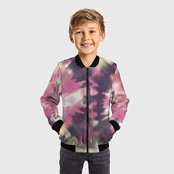 Бомбер детский Tie-Dye дизайн, цвет: 3D-черный — фото 2