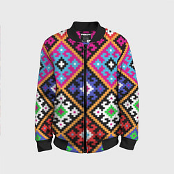 Бомбер детский Колорит, цвет: 3D-черный