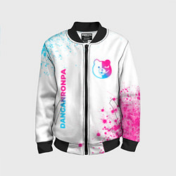 Бомбер детский Danganronpa neon gradient style: надпись, символ, цвет: 3D-черный