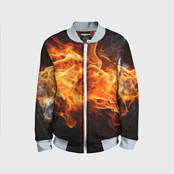 Бомбер детский Black fire style, цвет: 3D-серый
