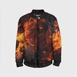 Бомбер детский Огонь и искры, цвет: 3D-черный