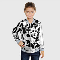 Бомбер детский Морда льва - абстракция, цвет: 3D-серый — фото 2